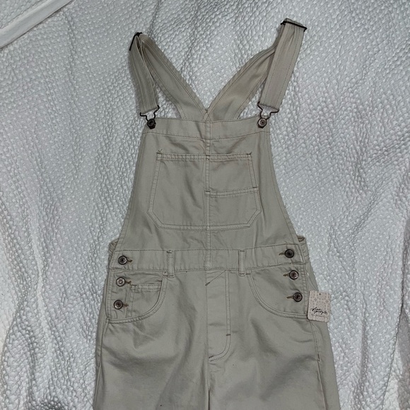 Free People Pants - Ziggy Denim Overall Cream Free People NWT